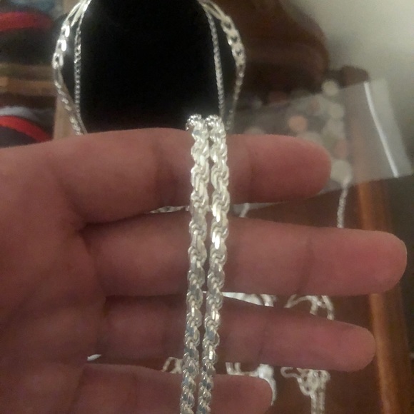 24” 4.5mm Diamond Cut Sterling Silver Rope Chain - Picture 10 of 15